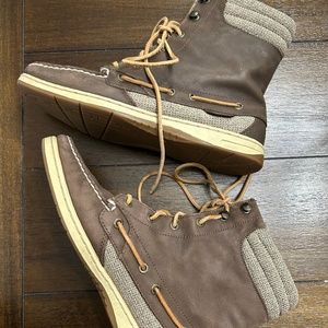 MENS SPERRY TOP SIDER BOOTS 9M GREAT CONDITION UNISEX